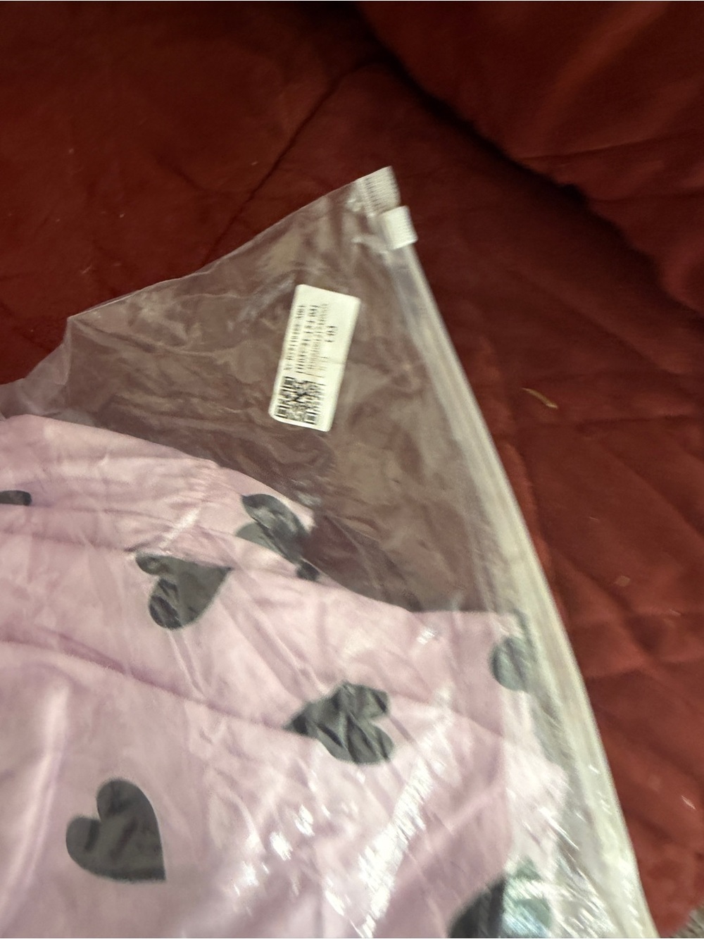 Women’s Lavender Heart Print Pajama Pants - Picture 5 of 5